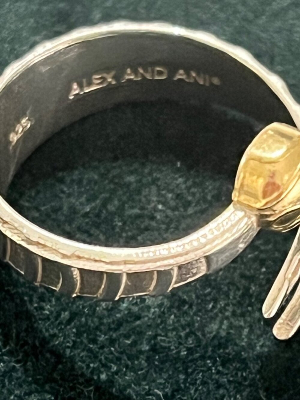 Harry Potter Golden Snitch Wrap Ring 925 Sterling Silver & Gold Plated Size 7 - Picture 2 of 7